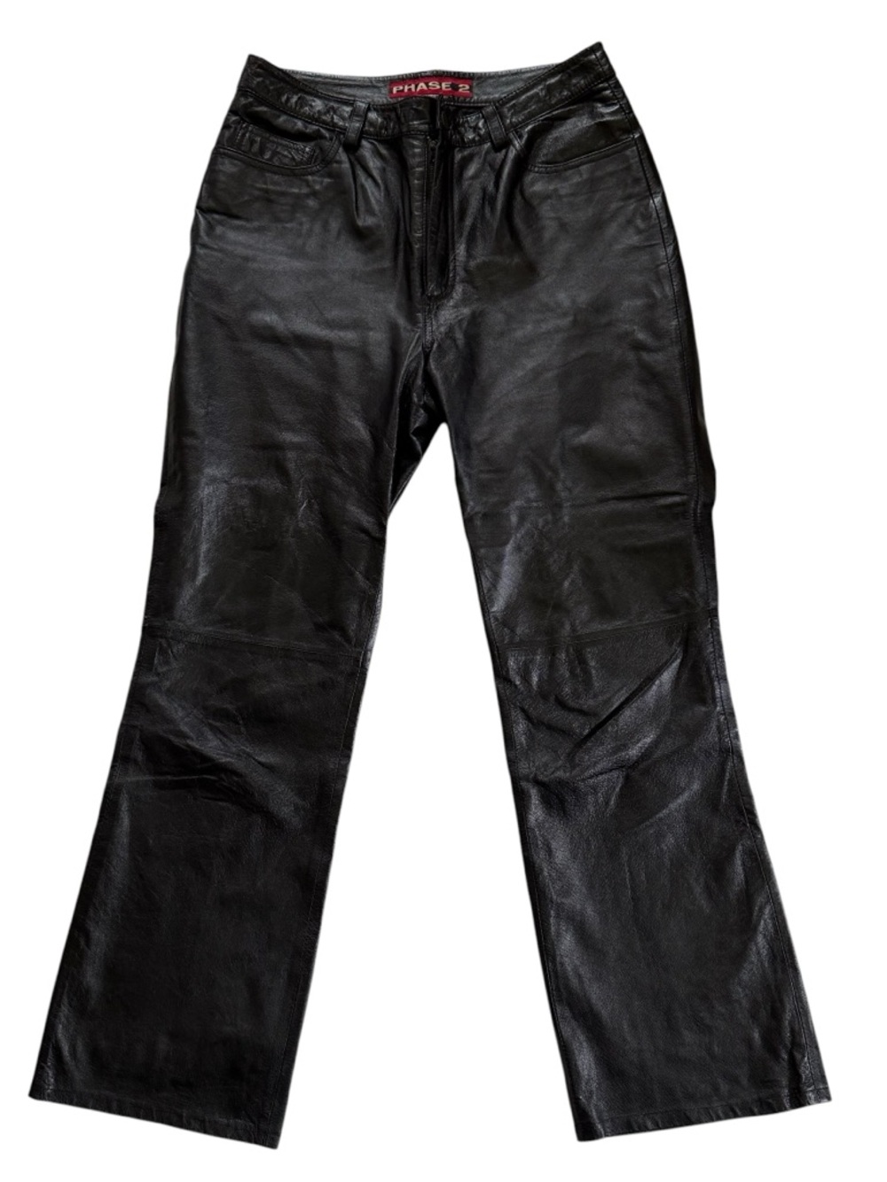 Vintage Phase 2 Genuine Leather Biker Motorcycle Pants Women’s Size 10